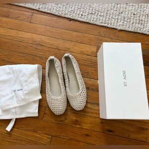 St. Agni macrame mesh ballet flats